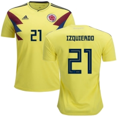 Colombia 2018 World Cup JOSE IZQUIERDO 21 Home Soccer Jersey Shirt