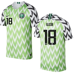 Nigeria Fifa World Cup 2018 Home Alex Iwobi 18 Soccer Jersey Shirt