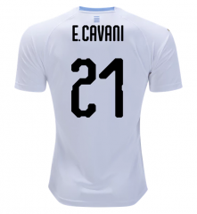 Uruguay 2018 World Cup Away Edinson Cavani Soccer Jersey Shirt