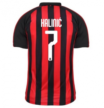 18-19 AC Milan KALINIĆ 7 Home Soccer Jersey Shirt