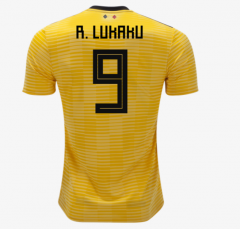 Belgium 2018 World Cup Away Romelu Lukaku Soccer Jersey Shirt