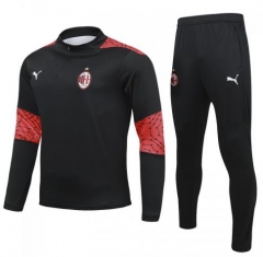 20-21 AC Milan Black Training Top and Pants