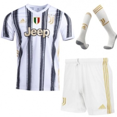20-21 Juventus Home Soccer Full Uniforms