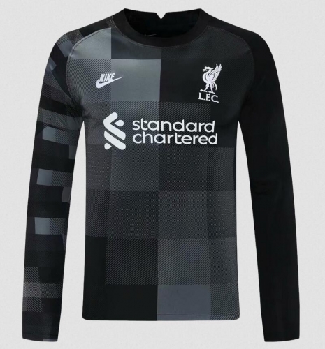 Long Sleeve 21-22 Liverpool Black Goalkeeper Soccer Jersey Shirt