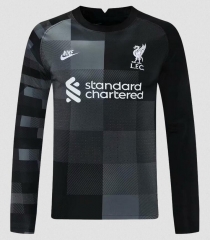 Long Sleeve 21-22 Liverpool Black Goalkeeper Soccer Jersey Shirt