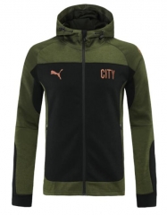 21-22 Manchester City Black Green Hoodie Jacket