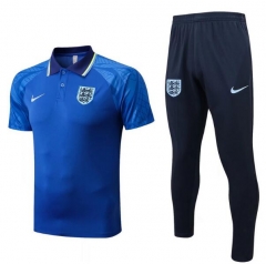 22-23 England Blue Polo Shirt and Pants
