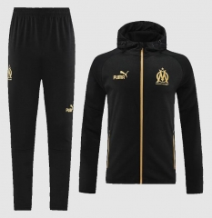 2022-23 Marseilles Black Training Hoodie Jacket and Pants