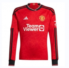 Long Sleeve Shirt 23-24 Manchester United Home Soccer Jersey