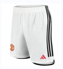 23-24 Manchester United Home Soccer Shorts