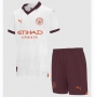 Children Kit 23-24 Manchester City Away Soccer Uniforms