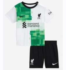 Children Kits 23-24 Liverpool Away Soccer Uniforms