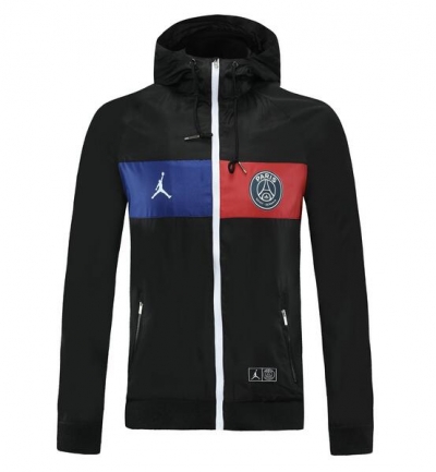 20-21 PSG Black Windbreaker Jacket