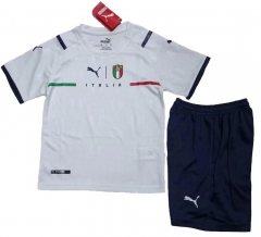 Children 2021 EURO Italy Away Soccer Kits