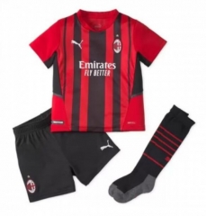 Children 21-22 AC Milan Home Soccer Full Kit