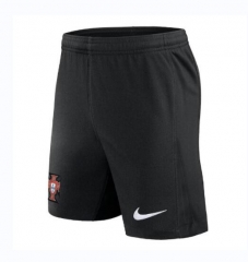 Portugal 2024 Euro Cup Away Black Soccer Shorts