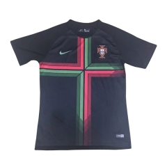 Portugal 2018 World Cup Pre-Match Black Soccer Jersey Shirt