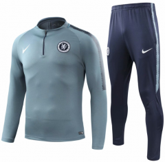 18-19 Chelsea Dark Grey Training Suit (Sweat shirt+Trouser)