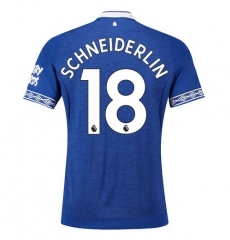 18-19 Everton Schneiderlin 18 Home Soccer Jersey Shirt
