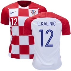 Croatia 2018 World Cup Home LOVRE KALINIC 12 Soccer Jersey Shirt