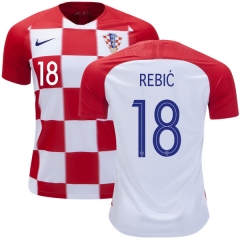 Croatia 2018 World Cup Home ANTE REBIC 18 Soccer Jersey Shirt