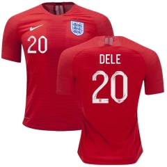 England 2018 FIFA World Cup DELE ALLI 20 Away Soccer Jersey Shirt