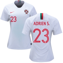 Women Portugal 2018 World Cup ADRIEN SILVA 23 Away Soccer Jersey Shirt