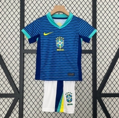 Children 2024 Copa America Brazil Away Soccer Kits