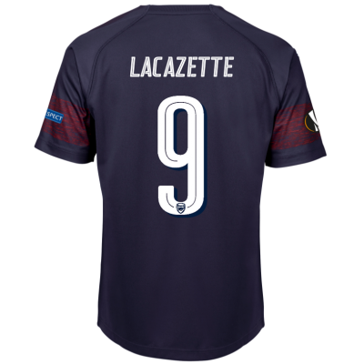 18-19 Arsenal Alexandre Lacazette 9 UEFA Europa Away Soccer Jersey Shirt