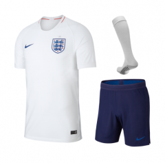 England 2018 FIFA World Cup Home Soccer Jersey Kits (Shirt+Shorts+Socks)