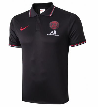 19-20 PSG Black Polo Jersey Shirt