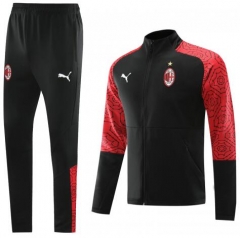 20-21 AC Milan Black Red Training Jacket and Pants