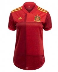 Women 2020 EURO Spain Home Soccer Jersey Shirt