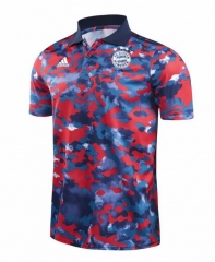 21-22 Bayern Munich Red Blue Polo Shirt