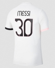 UCL Printng MESSI #30 21-22 PSG Away Soccer Jersey Shirt