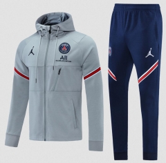 21-22 PSG Grey Hoodie Jacket and Pants