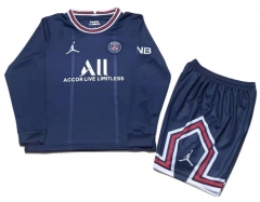 Children Long Sleeve 21-22 PSG Home Soccer Suits