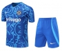 22-23 Chelsea Blue Texture Training Shirt and Shorts