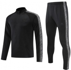 22-23 Manchester United Black Training Sweatshirt and Pants
