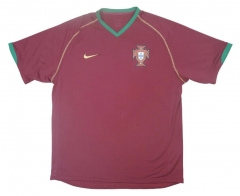 Retro 2006 Portugal Home Soccer Jersey Shirt
