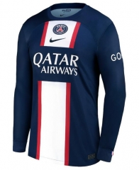 Player Version Shirt Long Sleeve 22-23 PSG Home Soccer Jersey