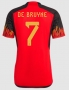 De Bruyne #7 2022 World Cup Belgium Home Soccer Jersey Shirt