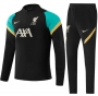 Children Youth 22-23 Liverpool Black Green Training Top and Pants