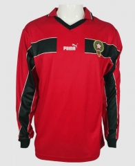 Retro Long Sleeve 1998 World Cup Morocco Red Home Soccer Jersey Shirt