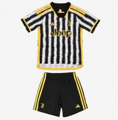 Children Kits 23-24 Juventus Home Soccer Uniforms