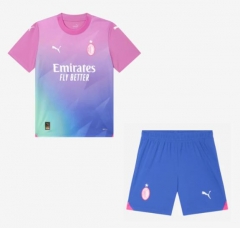 Children 23-24 AC Milan Third Soccer Uniforms