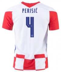 IVAN PERIŠIĆ #4 2020 EURO Croatia Home Cheap Soccer Jerseys Shirt