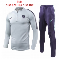 18-19 Children Barcelona Light Grey Training Suit