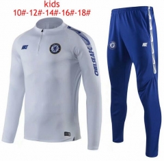 Kids Chelsea 2019/2020 White Training Suit (Sweatshirt+Pants)