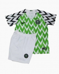 Nigeria 2018 FIFA World Cup Home Children Soccer Kit Shirt And Shorts